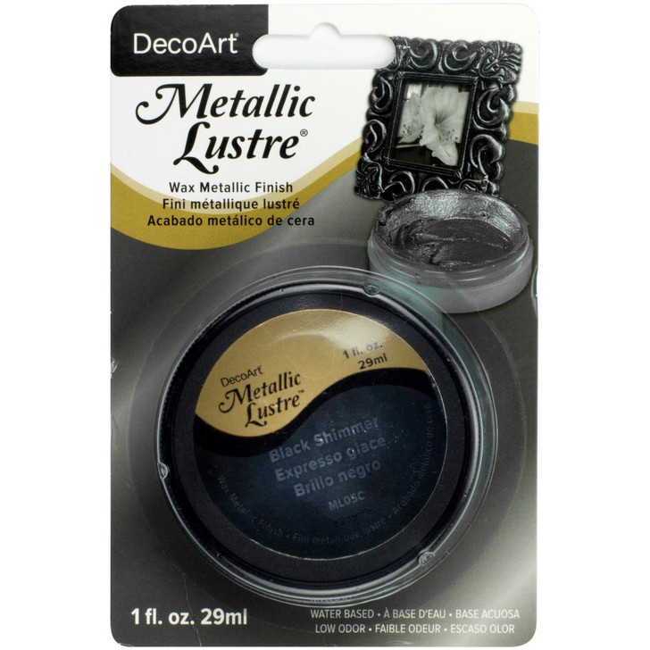 Metallic Lustre Wax Finish 1oz - Black Shimmer