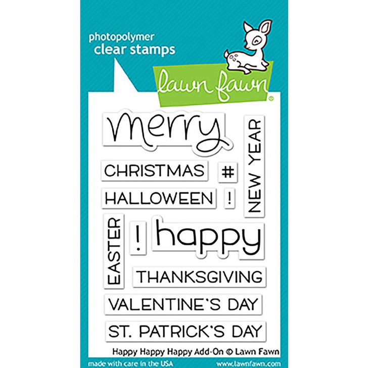 Lawn Fawn Clear Stamps - Happy Happy Happy