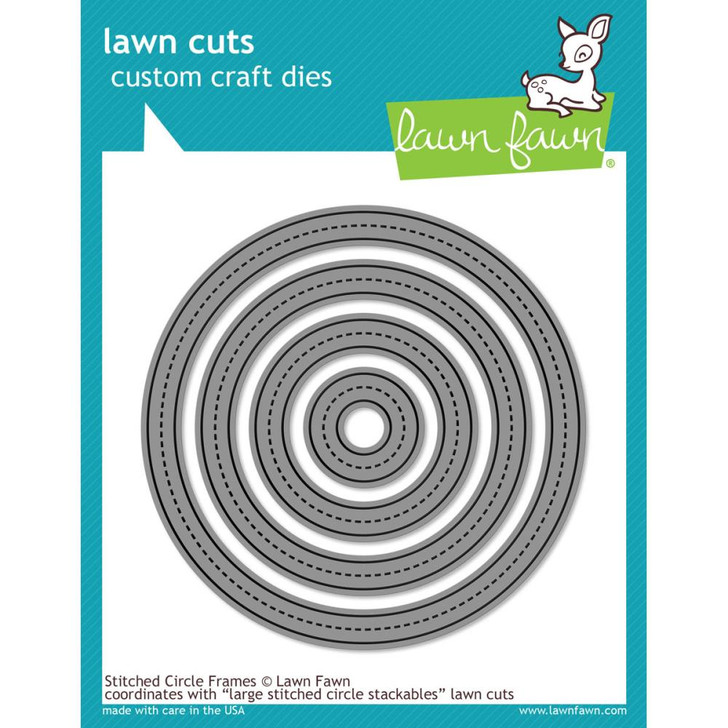 Lawn Cuts Custom Craft Dies - Stitched Circle Frames