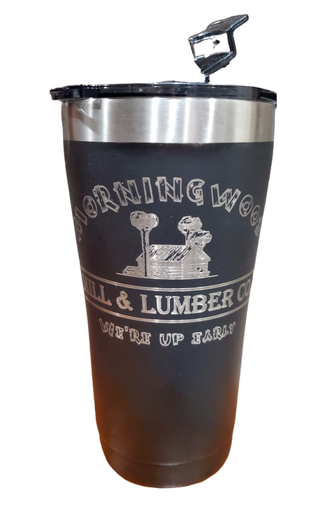 Laser Etched Double-Wall 20oz Tumbler - Morning Wood