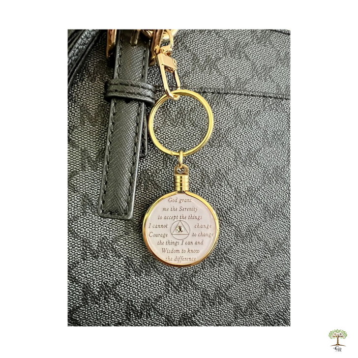 Medallion Holder Key Chain | Gold Tone