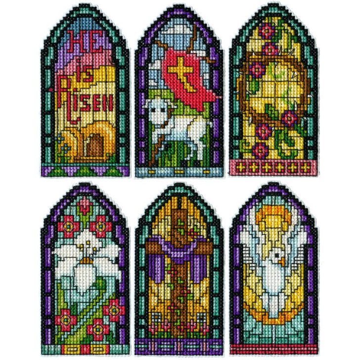 Design Works Stained Glass Plastic Canvas Ornament Kit