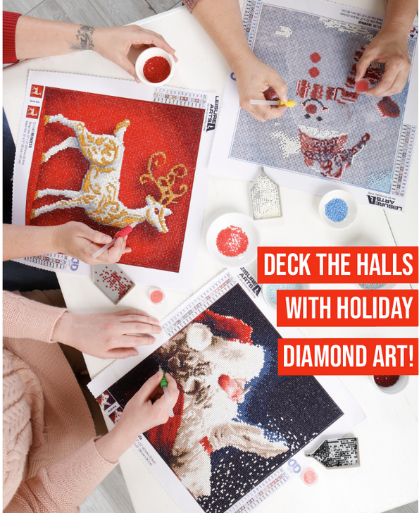 Leisure Arts Diamond Art Holiday Edition Kit - Santa's Sleigh