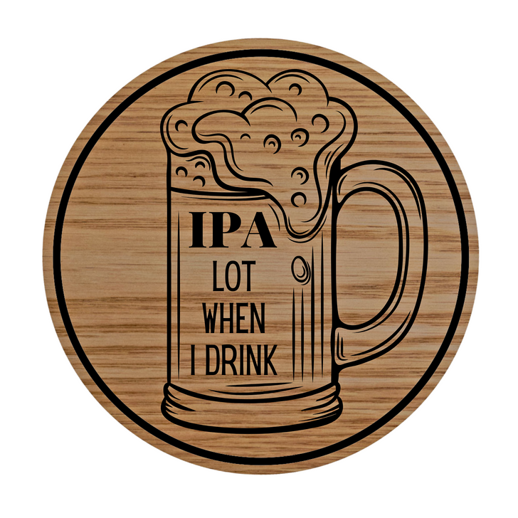 Beer Puns Wooden Coasters Set