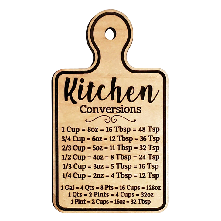 Cutting Board Conversion Magnet: Laser Engraved Kitchen Refrigerator Magnet
