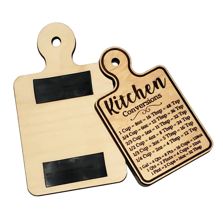 Cutting Board Conversion Magnet: Laser Engraved Kitchen Refrigerator Magnet