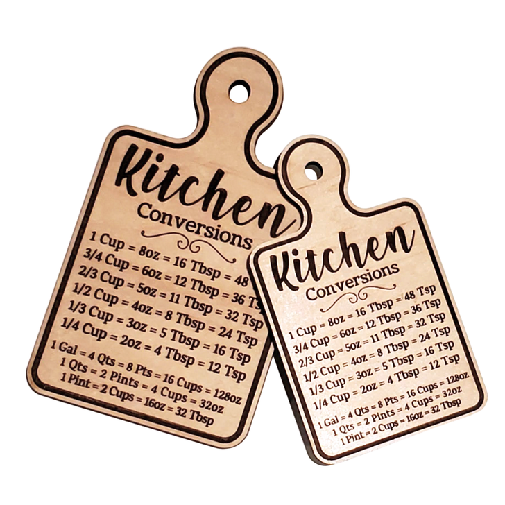 Cutting Board Conversion Magnet: Laser Engraved Kitchen Refrigerator Magnet