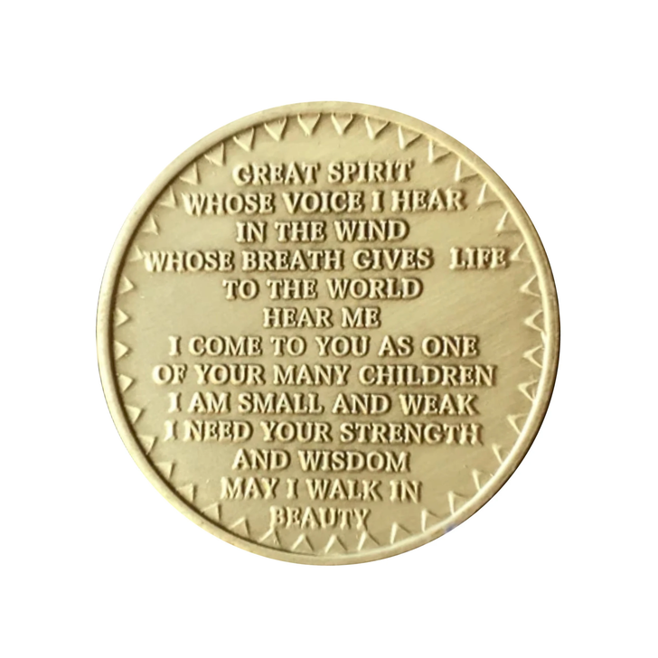 Alcoholics Anonymous AA The Healing Spirit Affirmation Coin - Antique Bronze Sobriety Medallion