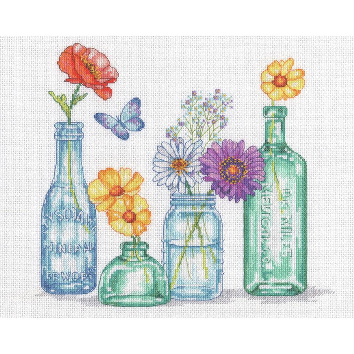 Dimensions Wildflower Jars Counted Cross Stitch Kit