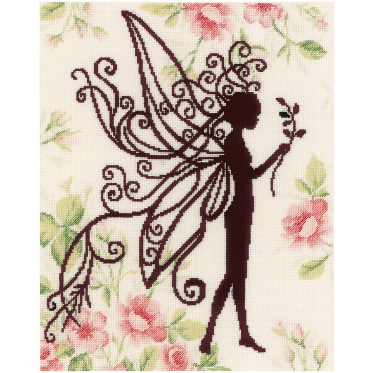 LanArte Flower Fairy Silhouette II 18ct. Counted Cross Stitch Kit