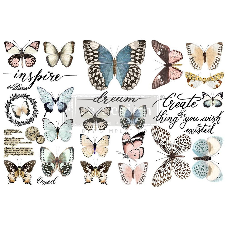Re-Design With Prima Papillon Collection Decor Transfers