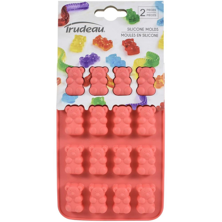 Trudeau Gummy Bears Silicone Candy Molds 2/Pkg