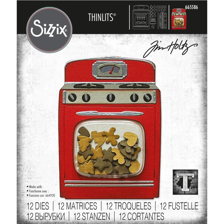Sizzix Thinlits Retro Oven Dies By Tim Holtz