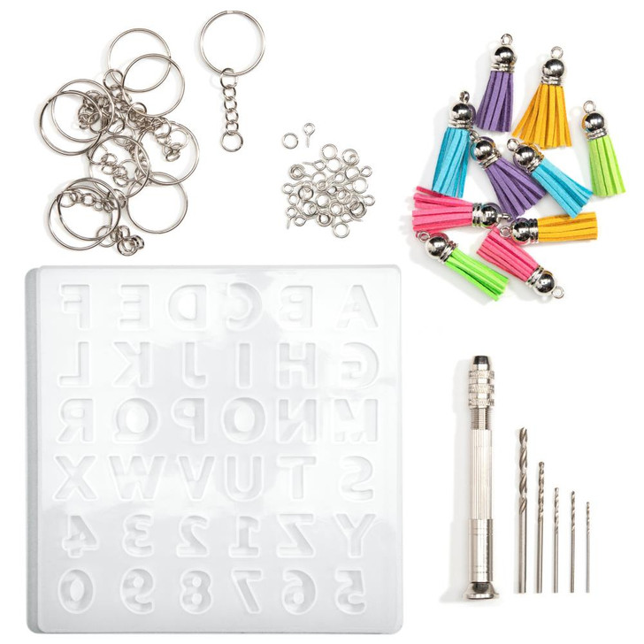 Cousin DIY Keychain Alphabet Accessory Resin Kit
