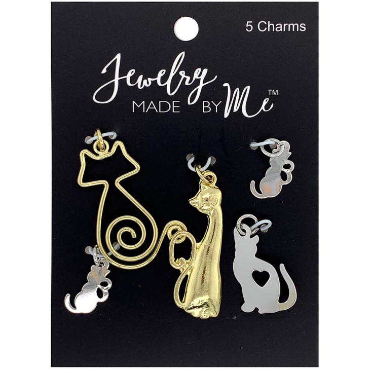 Jewelry Made By Me Cat Charms 6/Pkg
