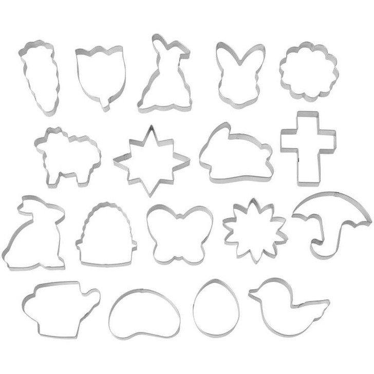 Wilton Cookie Cutters Tub 18pcs - Easter