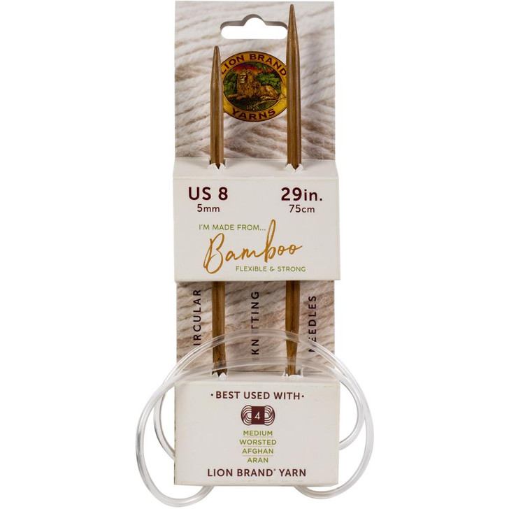 Lion Brand Circular Bamboo Knitting Needles 29" - Size 8
