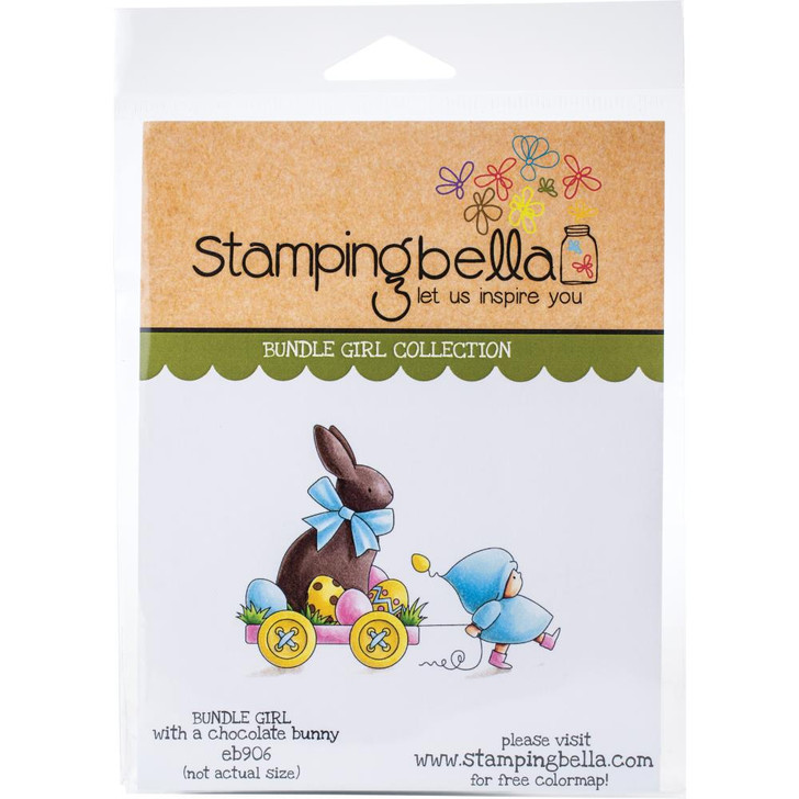 Stamping Bella Rubber Stamp | Bundle Girl With A Chocolate Bunny