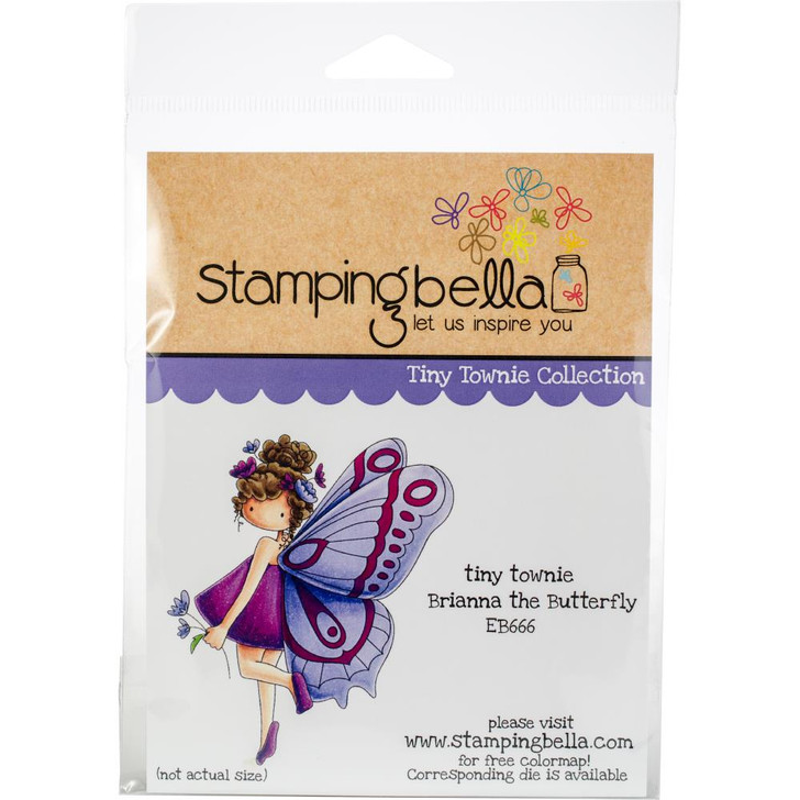 Stamping Bella Rubber Stamp | Tiny Townie Brianna The Butterfly