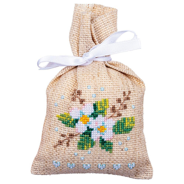 Vervaco Counted Cross Stitch Sachet Bags Kit 3/Pkg | Love