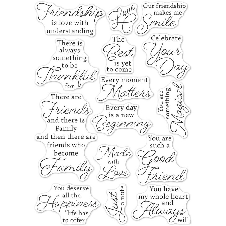 Memory Box Clear Stamps | Friends & Family