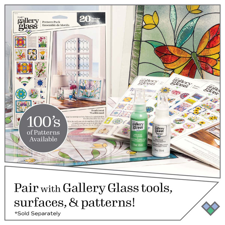Plaid Gallery Glass Paint 2oz | Emerald Green