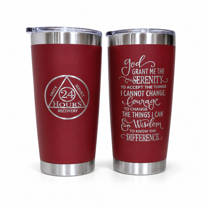 AA 24 Hour Serenity Prayer 20oz Tumbler