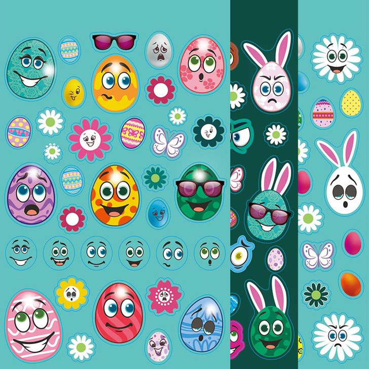 Sticker Select Themed Sticker Book 9.5"X5.75" | Easter Funny Faces
