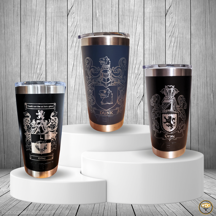 Yeti Family Crest Coat of Arms 20oz. Tumbler w/ MagSlider Lid