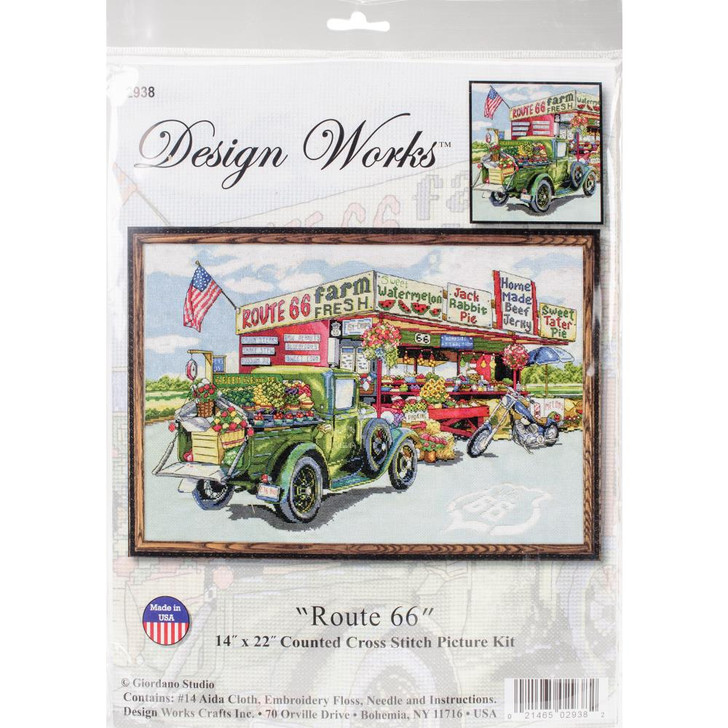 Route 66 Counted Cross Stitch Kit | Design Works
