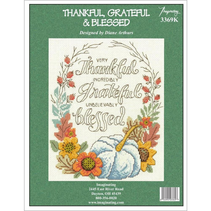 Imaginating Counted Cross Stitch Kit | Thankful, Grateful & Blessed