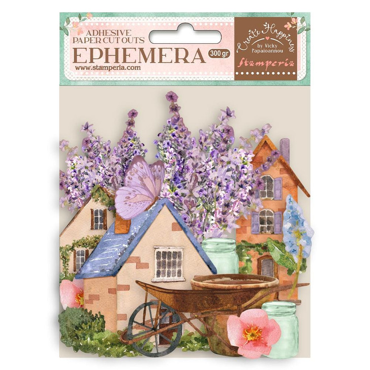 Stamperia Ephemera Adhesive Paper Cut Outs | Create Happiness Welcome Home Village