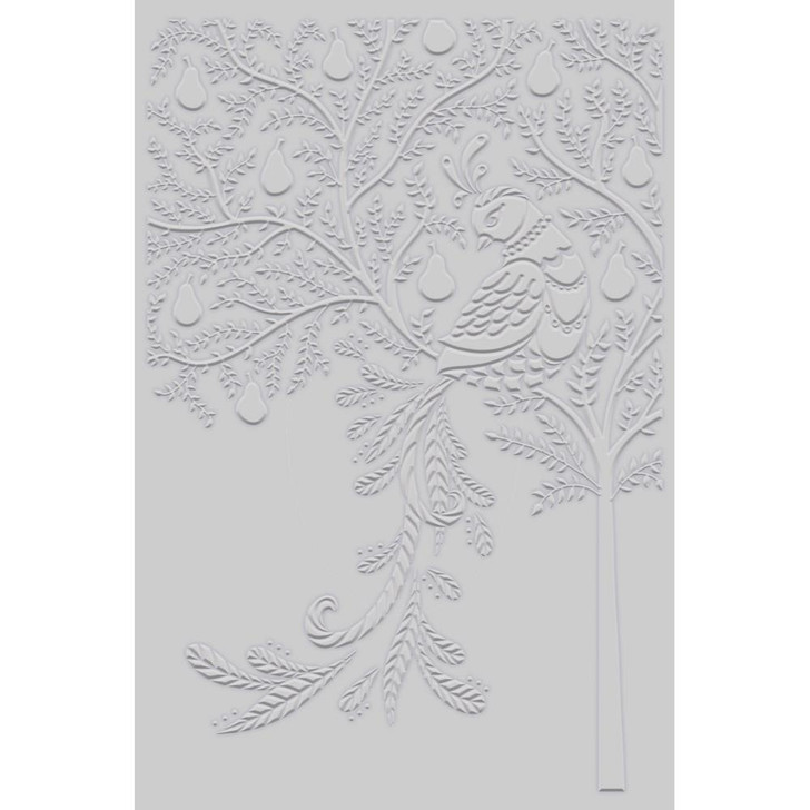 Crafter's Companion 2D Embossing Folder | 12 Days Of Christmas Partridge In A Pear Tree