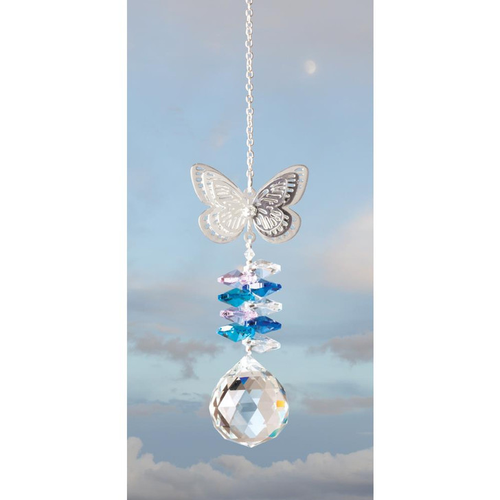 Solid Oak Crystal Suncatcher Ornament Kit | Butterfly