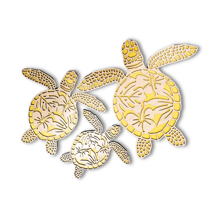 Sea Turtles Family Tropical Wall Art