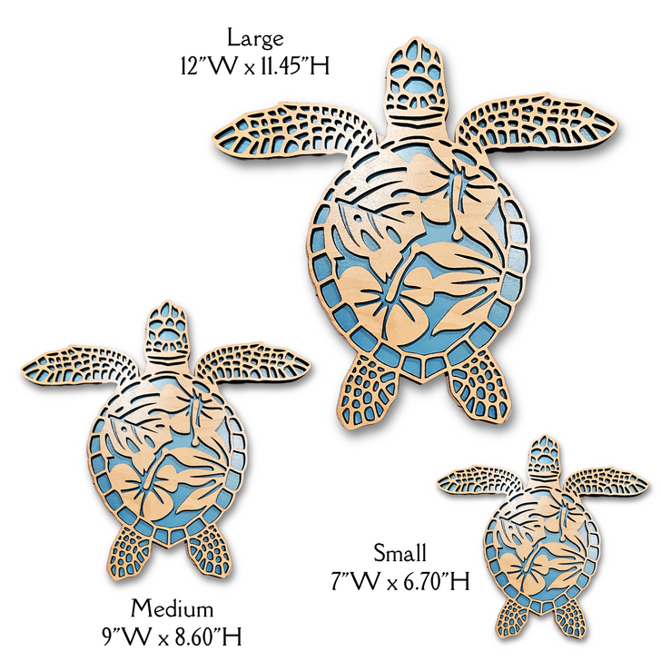 Sea Turtles Family Tropical Wall Art