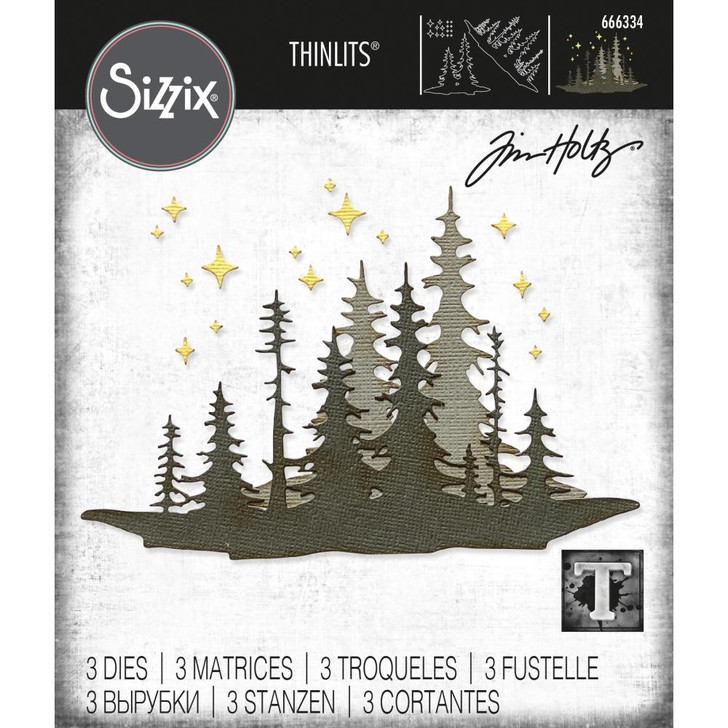 Sizzix Thinlits Dies By Tim Holtz 3/Pkg | Forest Shadows