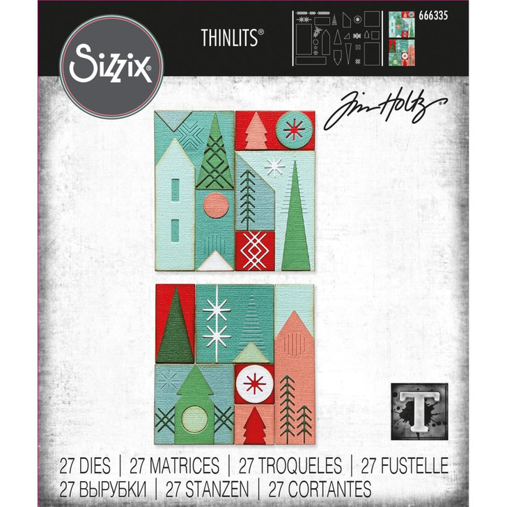 Sizzix Thinlits Dies By Tim Holtz 27/Pkg | Holiday Blocks