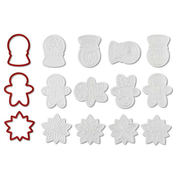 We R Makers Stamp & Die Shifters Set | Globe - Gingerbread - Snowflake
