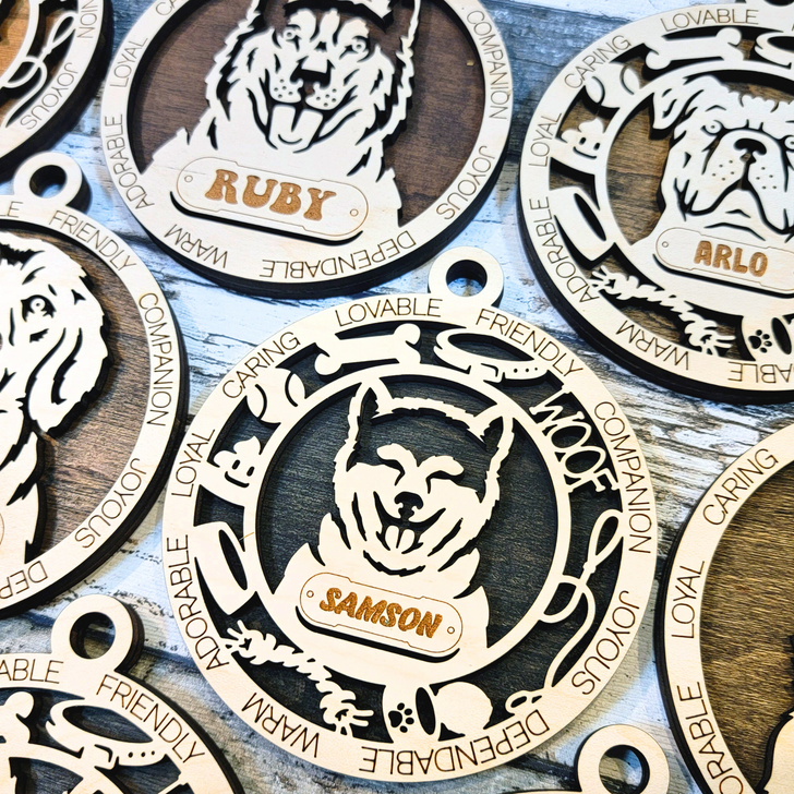 Personalized Dog Ornament