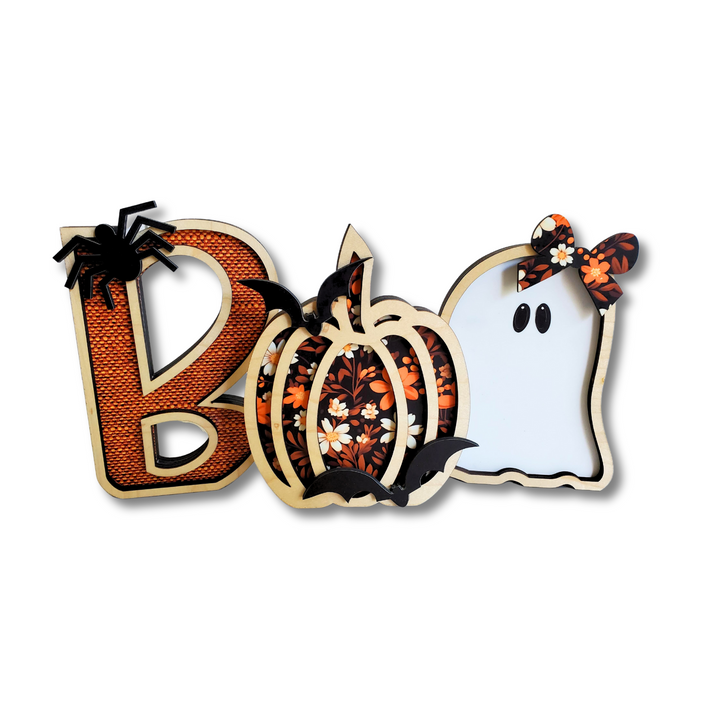 BOO Cute Halloween Shelf Sitter Set - Halloween Home Decor