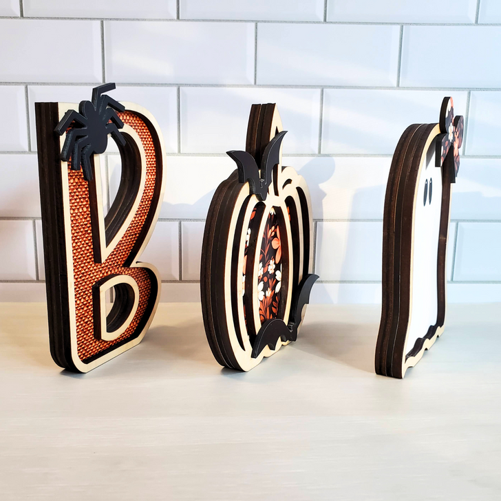 BOO Shelf Sitter Cute Halloween Set - Halloween Home Decor