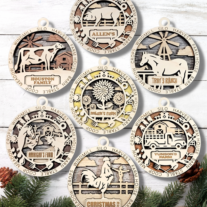 Farm Fresh Personalized Custom Ornaments