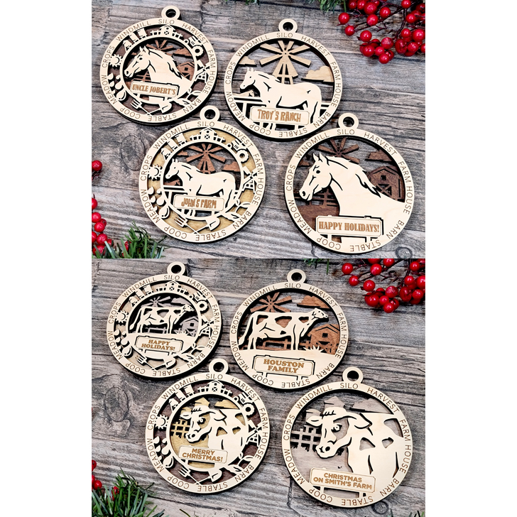 Farm Fresh Personalized Custom Ornaments