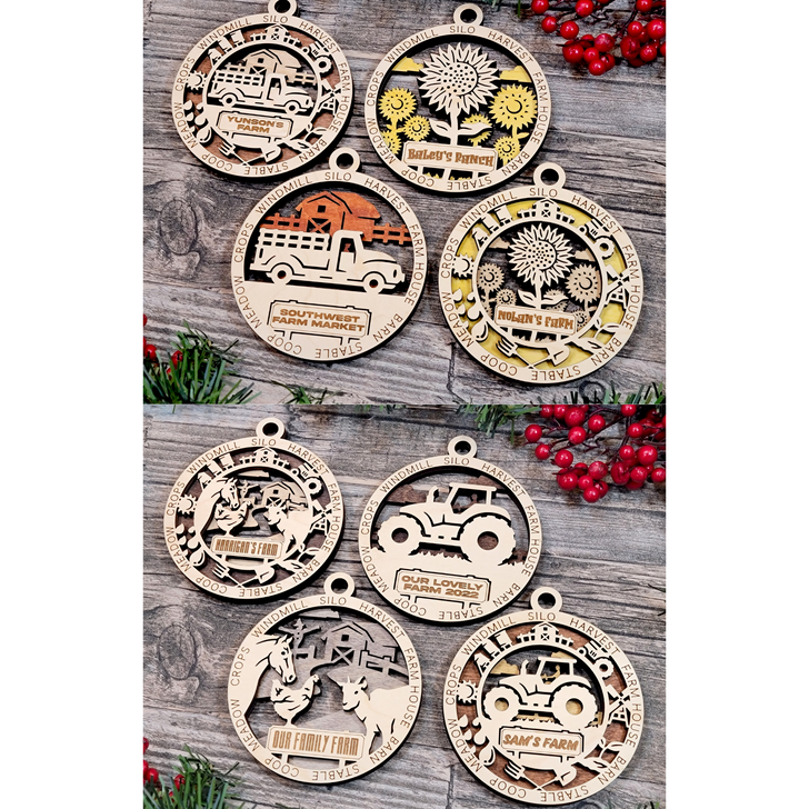 Farm Fresh Personalized Custom Ornaments