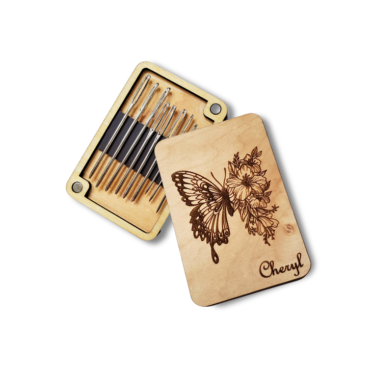 Needle Minder Storage Case | Floral Butterfly