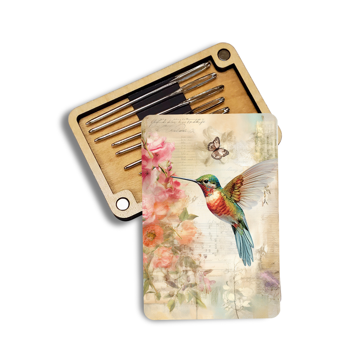 Needle Minder Storage Case - Floral Hummingbird