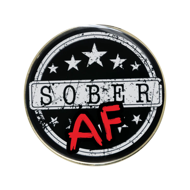 Sober AF Affirmation Coin