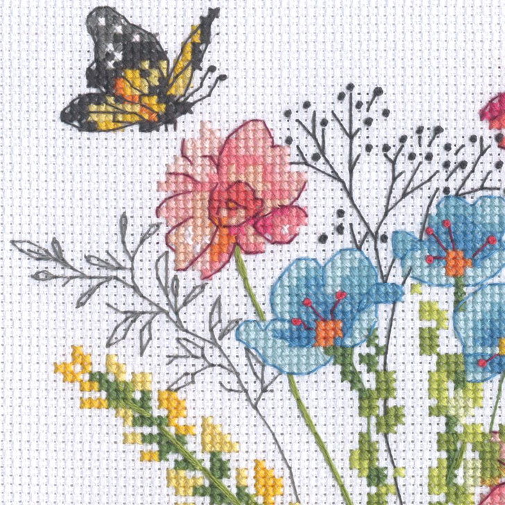 Dimensions Counted Cross Stitch Kit | Wildflower Vases