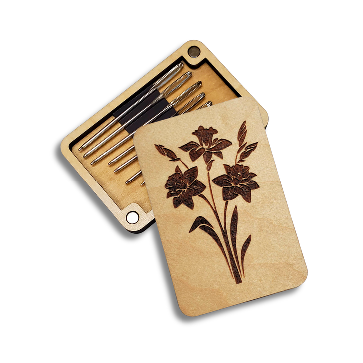 Magnetic Needle Minder Storage Case - Daffodils